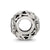 CZ Letter Q Charm Bead in Sterling Silver
