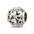 CZ Letter Q Charm Bead in Sterling Silver