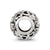 CZ Letter R Charm Bead in Sterling Silver