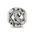 CZ Letter S Charm Bead in Sterling Silver