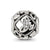 CZ Letter T Charm Bead in Sterling Silver