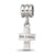 Crystals From Swarovski Cross Charm Bead in Sterling Silver