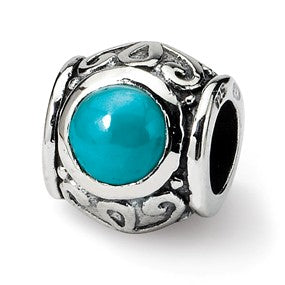 Sterling Silver Turquoise Bead Charm hide-image