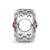 Red Enamel Flower Charm Bead in Sterling Silver