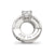 CZ Engagement Ring Charm Bead in Sterling Silver