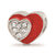 Crystals From Swarovski Enamel Heart Charm Bead in Sterling Silver