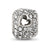 Crystals From Swarovski Heart Cut-Out Charm Bead in Sterling Silver