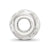 White Enamel Floral Charm Bead in Sterling Silver
