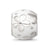 White Enamel Floral Charm Bead in Sterling Silver