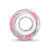 Pink Enamel Floral Charm Bead in Sterling Silver