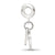 Crystals From Swarovski Heart Lock & Key Charm Bead in Sterling Silver