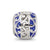 Blue Enamel Swirl Design Charm Bead in Sterling Silver
