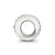 Pink Enamel CZ Swirl Design Charm Bead in Sterling Silver