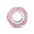 Pink Enamel CZ Loop Pattern Charm Bead in Sterling Silver