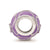 Purple Enamel CZ Loop Pattern Charm Bead in Sterling Silver