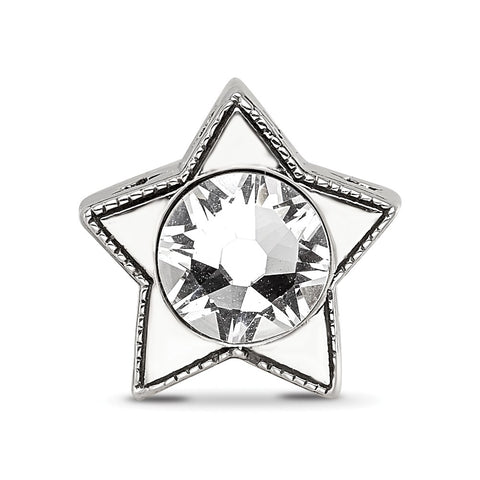 Crystal From Swarovski April Birthstone Star Be in Sterling Silver