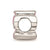 Pink Enamel CZ Flower Charm Bead in Sterling Silver