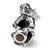January CZ Antiqued Charm Bead in Sterling Silver