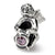 October CZ Antiqued Charm Bead in Sterling Silver