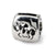 Taurus Zodiac Antiqued Charm Bead in Sterling Silver