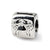 Cancer Zodiac Antiqued Charm Bead in Sterling Silver