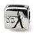 Sterling Silver Libra Zodiac Antiqued Bead Charm hide-image