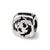 Pisces Zodiac Antiqued Charm Bead in Sterling Silver