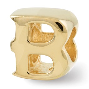 Gold Plated Letter B Bead Charm hide-image