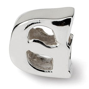 Sterling Silver Letter G Bead Charm hide-image