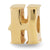 Letter H Charm Bead in Gold Plated