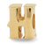 Gold Plated Letter H Bead Charm hide-image