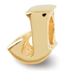 Gold Plated Letter J Bead Charm hide-image