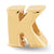 Gold Plated Letter K Bead Charm hide-image