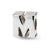 Letter M Charm Bead in Sterling Silver