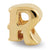 Gold Plated Letter R Bead Charm hide-image