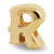 Letter R Charm Bead in Gold Plated