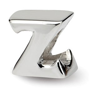 Sterling Silver Letter Z Bead Charm hide-image