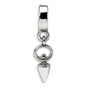 Sterling Silver Goddess Symbol Dangle Bead Charm hide-image