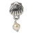 Shell Freshwater Cultured Pearl Charm Dangle Bead in Sterling Silver