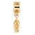 Flip Flop Charm Dangle Bead in Gold Plated