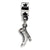 High Heel Boot Charm Dangle Bead in Sterling Silver