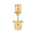 Turtle Charm Dangle Bead in Gold Plated