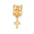Gold Plated Cross Dangle Bead Charm hide-image