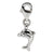 Dolphin Click-on Charm in Sterling Silver