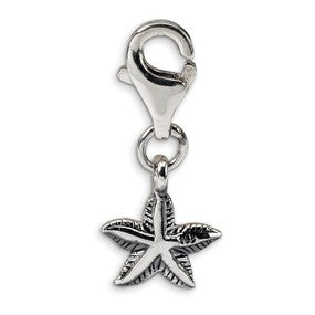 Sterling Silver Starfish Click-on for Bead Charm hide-image
