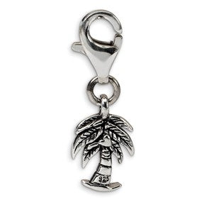 Sterling Silver Palm Tree Click-on for Bead Charm hide-image