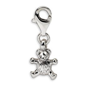 Sterling Silver Teddy Bear Click-on for Bead Charm hide-image