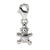 Teddy Bear Click-on Charm in Sterling Silver