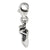 Ballet Slipper Click-on Charm in Sterling Silver