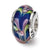 Sterling Silver Blue/Pink Hand-blown Glass Bead Charm hide-image